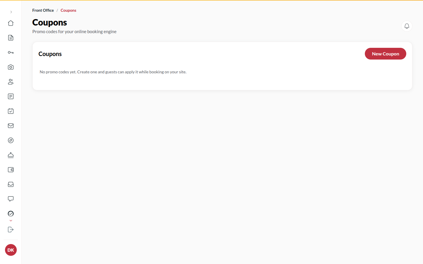 Screenshot: the new coupon form